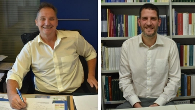 Die beiden Hagenbüchacher Kandidaten: David Schneider und Andreas Weghorn. (Foto: Ute Niephaus)