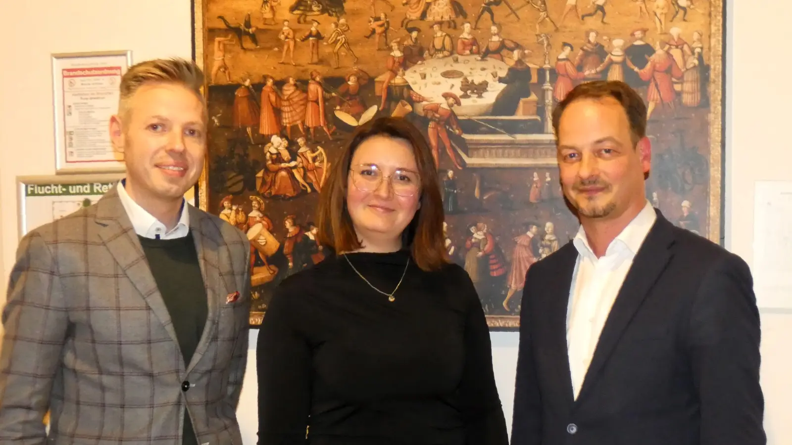 Informierten über Konzept und Programmablauf (von links): Oliver Raapke vom Tourismus-Service, Katja Weiß vom Kreativzentrum in Ravensburg und Christian Warnecke vom Landesmuseum Württemberg. (Foto: Karl-Heinz Gisbertz)