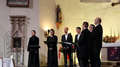 Beim Konzert in der Neuendettelsauer Kirche St. Nikolai: das Ensemble miXtur. (Foto: Thomas Wirth)