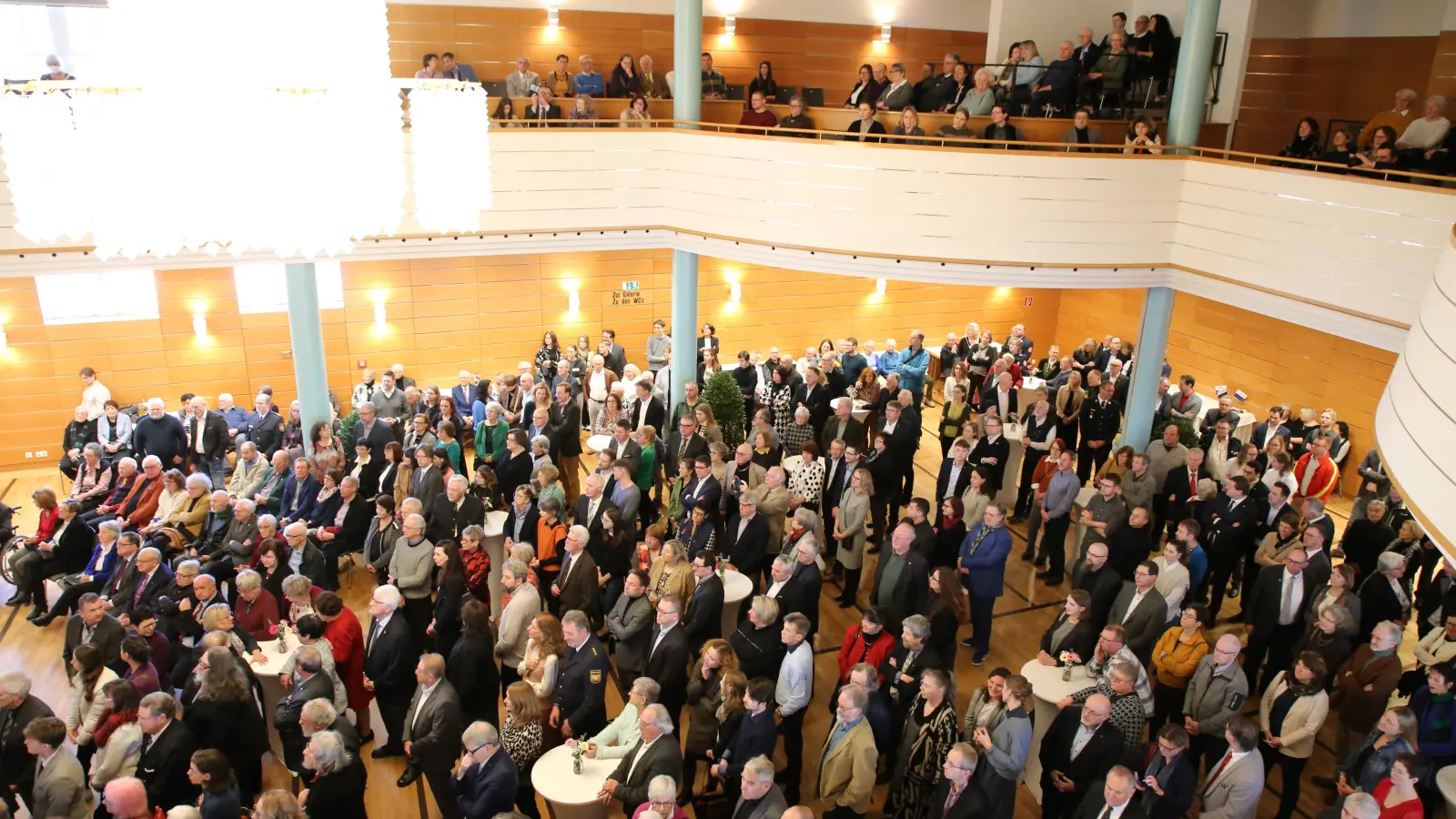 Schon in den vergangenen Jahren war immer volles Haus beim Neujahrsempfang im Onoldiasaal. Angesichts der nahen Kommunalwahl wird es diesmal vermutlich noch etwas voller. (Archivbild: Alexander Biernoth)