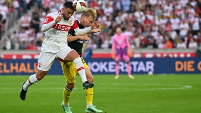 Gewohnt deutlich: VfB-Kapitän Deniz Undav (l). (Foto: Jan-Philipp Strobel/dpa)