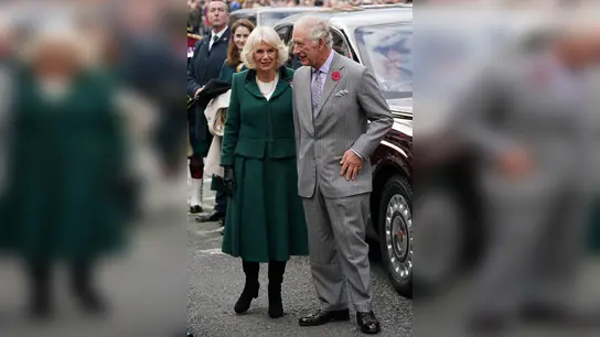 König Charles III. und Königsgemahlin Camilla bei ihrem Besuch in York, wo es zu einem Zwischenfall kam. (Foto: Jacob King/PA Wire/dpa)