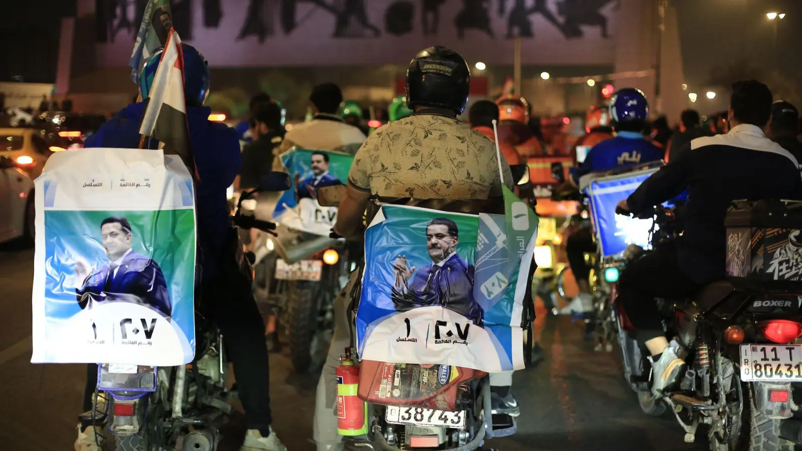 Die Liste von Ministerpräsident al-Sudani gewinnt die Parlamentswahl im Irak.  (Foto: Ameer Al-Mohammedawi/dpa)