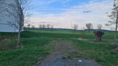 Ob auf der Fläche östlich des Diakoneo-Seniorenheims in Bad Windsheim temporäre Parkplätze entstehen, ist noch nicht sicher. (Foto: Anna Franck)