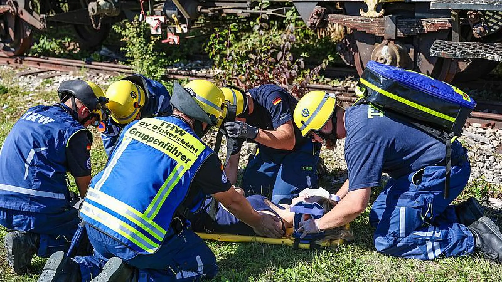 Übung macht bekanntlich den Meister: Deshalb nahmen die Dinkelsbühler THW-Kräfte am Einsatzszenario „Blaues Chamäleon” teil.  (Foto: THW/Roman Wehnert)