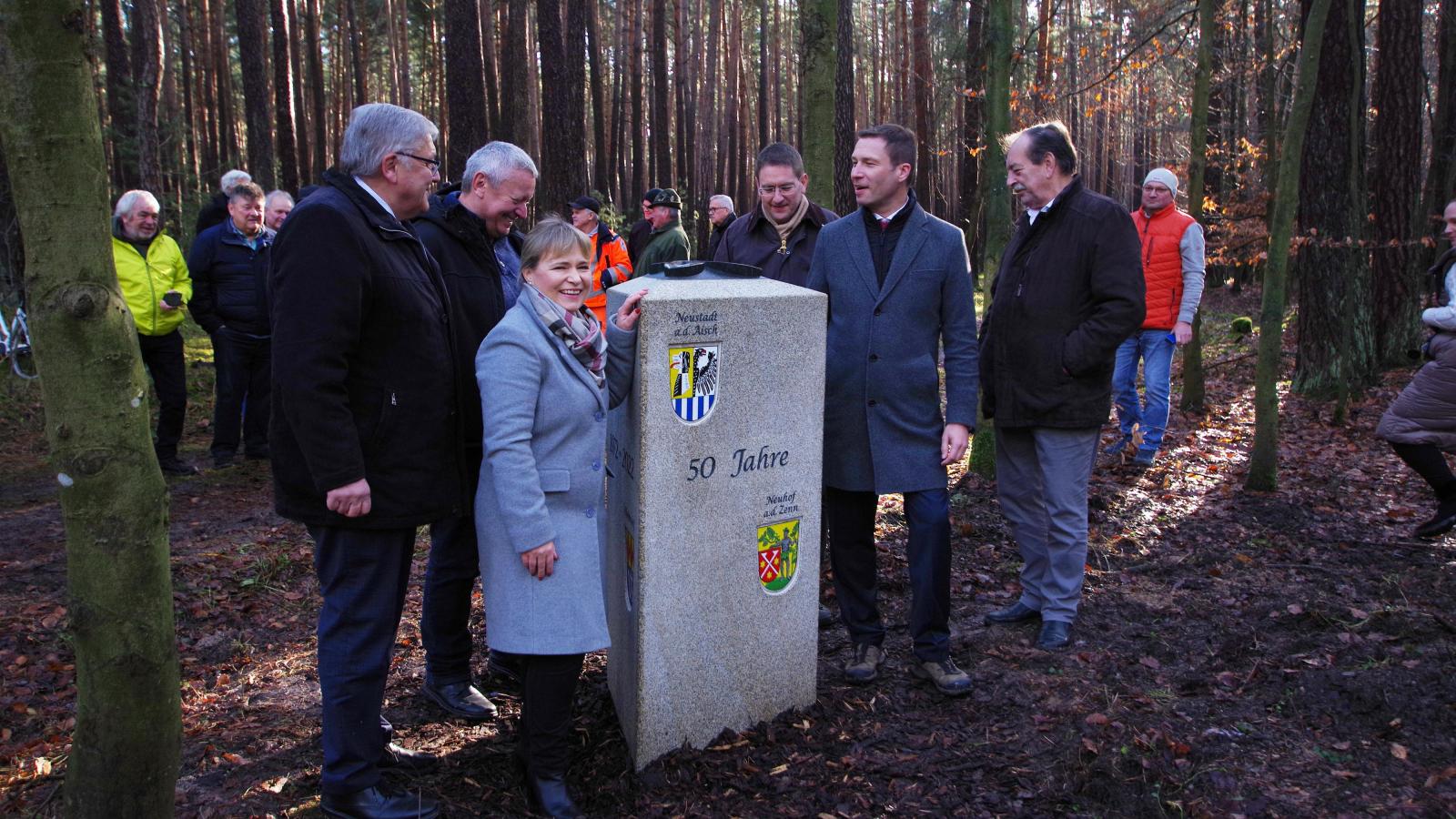 Der Grenzstein für drei Landkreise in Mittelfranken FLZ.de
