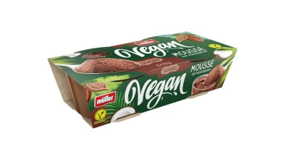Aufgrund eines Produktionsfehlers sei Milcheiweiß in das „Vegan Mousse auf Kokosbasis Schoko“ hineingelangt, teilt die Molkerei Alois Müller mit. (Foto: lebensmittelwarnung.de/dpa-infocom)