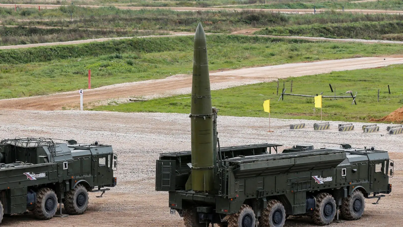 Eine „Iskander-M“-Rakete der russischen Streitkräfte (Archivbild). (Foto: Sergei Ilnitsky/epa/dpa/Archiv)