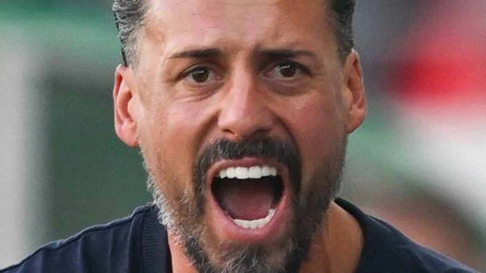 Augsburgs Trainer Sandro Wagner ist mit Leidenschaft bei seinem Debüt im Einsatz.  (Foto: Hendrik Schmidt/dpa)