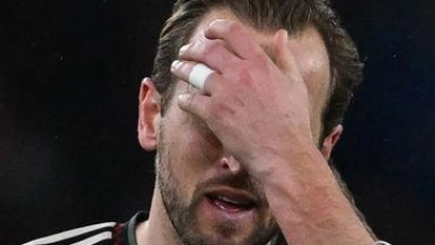 Münchens Harry Kane reagiert nach dem Spiel. (Foto: Sven Hoppe/dpa)