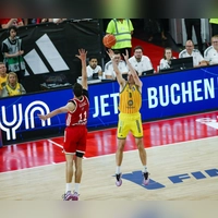 Bayern und Alba stehen sich im finalen Showdown der Basketball-Bundesliga gegenüber. (Foto: Matthias Stickel/dpa)