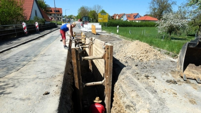 Die Arbeiten an der Ortsdurchfahrt Oberscheckenbach sind mittlerweile abgeschlossen, wurden aber auch noch einmal kurz in der Bürgerversammlung thematisiert.  (Archivbild: Karl-Heinz Gisbertz)