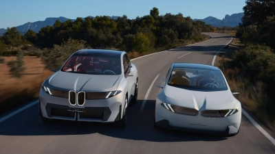 Zurück in die Zukunft: Einige Details der BMW-Studien der Neuen Klasse nehmen Anleihen an der alten. (Foto: BMW AG/BMW AG/dpa)