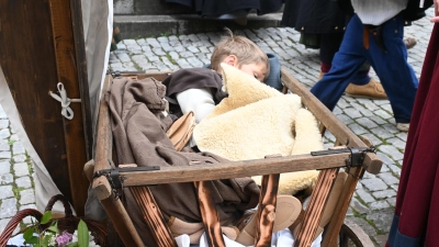 Paul ist schon ganz erschöpft vom Trubel auf dem Marktplatz. (Foto: Luca Paul)