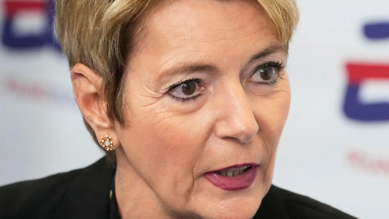 Großes Bedauern über US-Zölle: Bundespräsidentin Keller-Sutter. (Archivbild) (Foto: Czarek Sokolowski/AP/dpa)