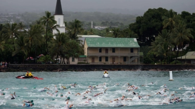 Beim Schwimmen lief alles noch perfekt für Lange.  (Foto: Ezra Shaw/Getty Images for IRONMAN/dpa)