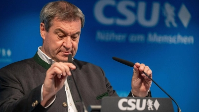 CSU-Chef Markus Söder hat mit der „Integrationsgrenze“ ein neues Wort erfunden. (Foto: Peter Kneffel/dpa)