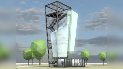 So soll die elegante Variante des Bad Windsheimer Landesgartenschau-Turms nun aussehen. (Skizze: imagine structure GmbH)