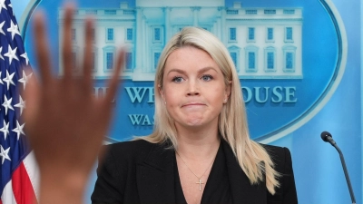 Die US-Regierungssprecherin Karoline Leavitt geht. (Archivfoto) (Foto: Alex Brandon/AP/dpa)