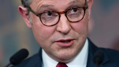 Der Sprecher des US-Repräsentantenhauses, Mike Johnson, ist nicht vom Haushaltsentwurf überzeugt. (Archivfoto) (Foto: J. Scott Applewhite/AP/dpa)