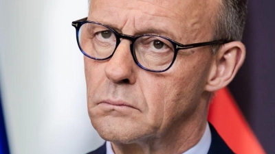 Friedrich Merz äußerte sich im Kanzleramt zu den Entwicklungen im Nahen und Mittleren Osten. (Foto: Christoph Soeder/dpa)