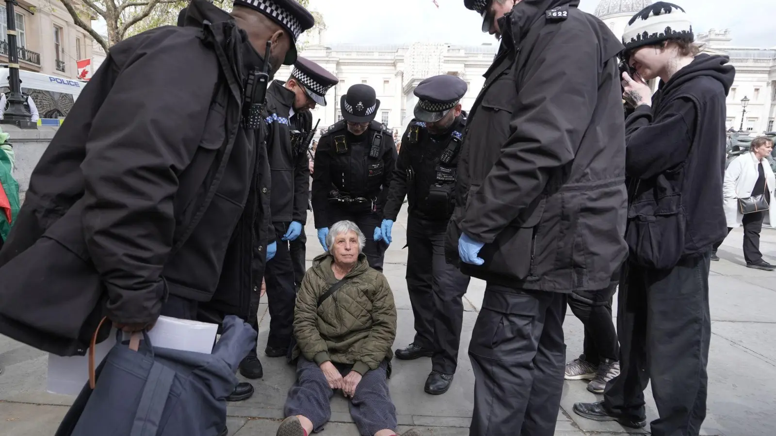 Die Demonstration fand im Zentrum Londons statt.  (Foto: Stefan Rousseau/PA Wire/dpa)
