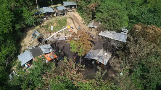 In der Mine „La Mestiza“ wurden 14 Bergleute mehr als 600 Meter tief verschüttet. (Foto: Ferley Ospina/dpa)