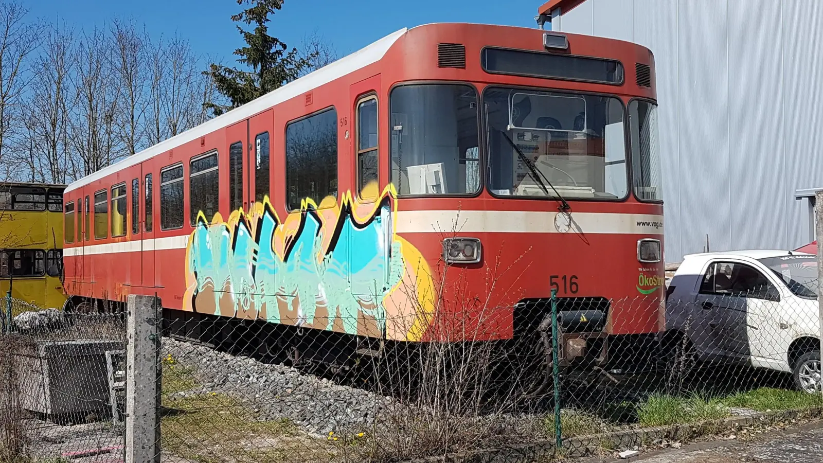 Der U-Bahn-Zug wurde von beiden Seiten besprüht. (Foto: Horst Stümpfig)