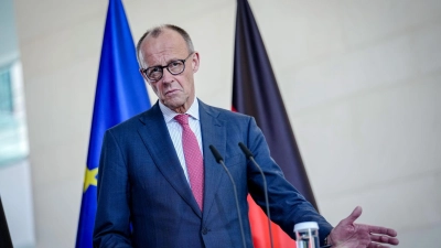 Merz wünscht sich ein gelingen der Koalition, garantieren will er es aber nicht. (Foto: Kay Nietfeld/dpa)