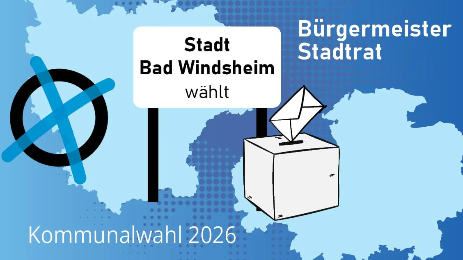 In Bad Windsheim findet am 8. März 2026 die Kommunalwahl statt. (Grafik: Susanne Pöhlmann)