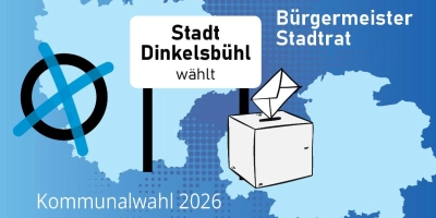 In Dinkelsbühl findet am 8. März 2026 die Kommunalwahl statt. (Grafik: Susanne Pöhlmann)