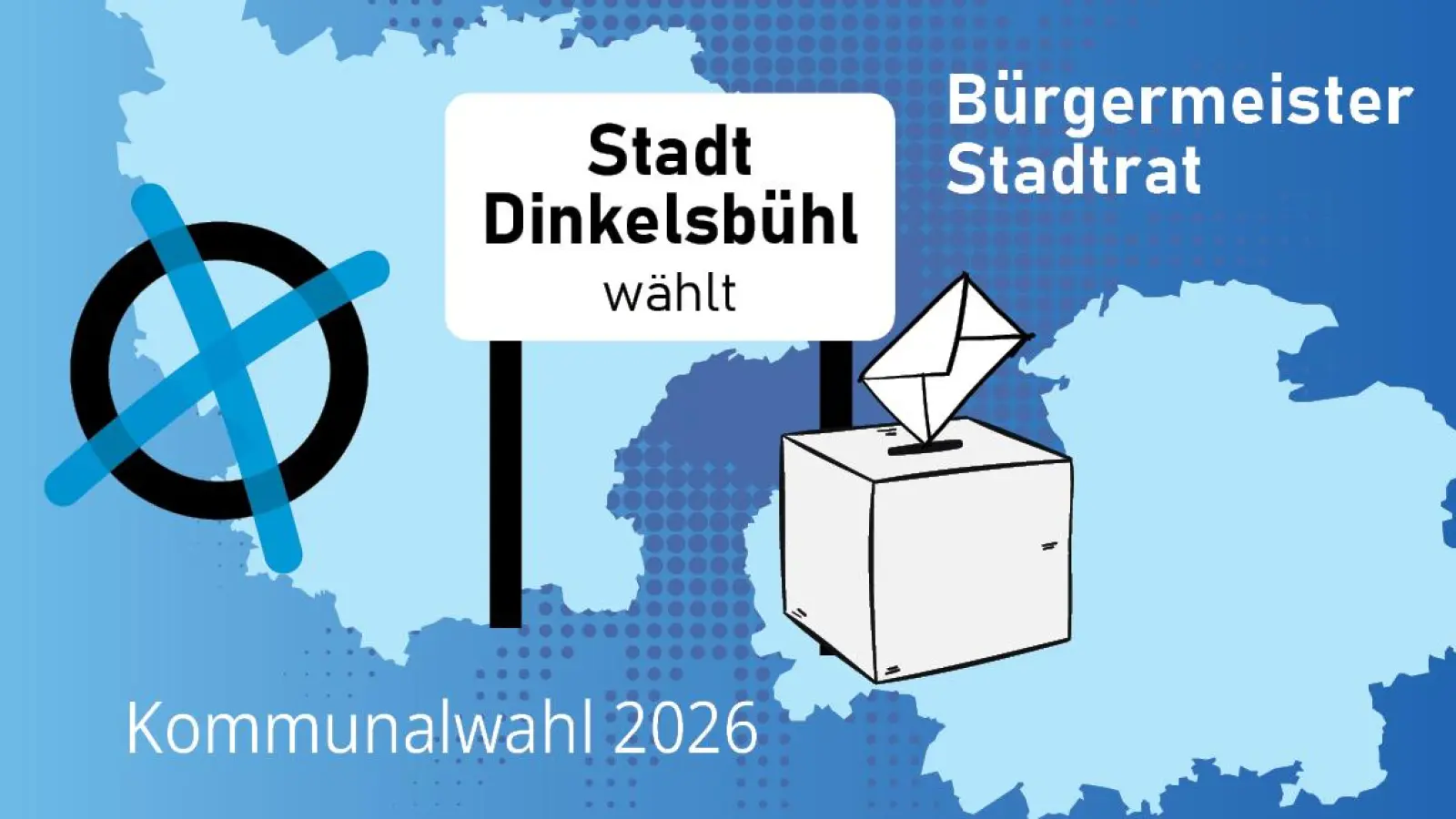 In Dinkelsbühl findet am 8. März 2026 die Kommunalwahl statt. (Grafik: Susanne Pöhlmann)