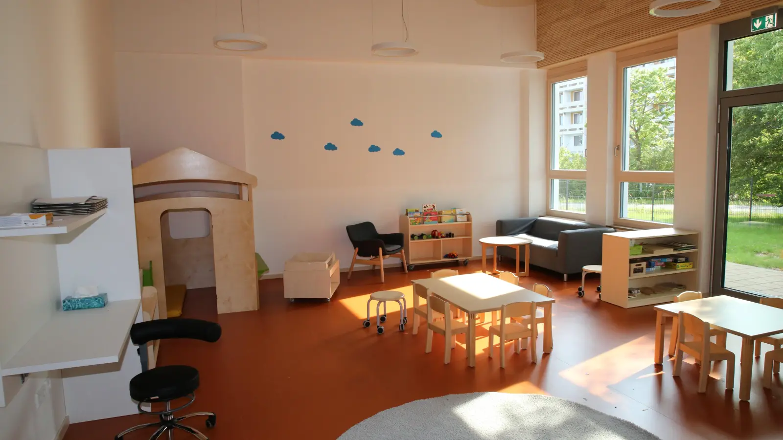 Warme und moderne Farben prägen die fertigen Räume. (Foto: Alexander Biernoth)