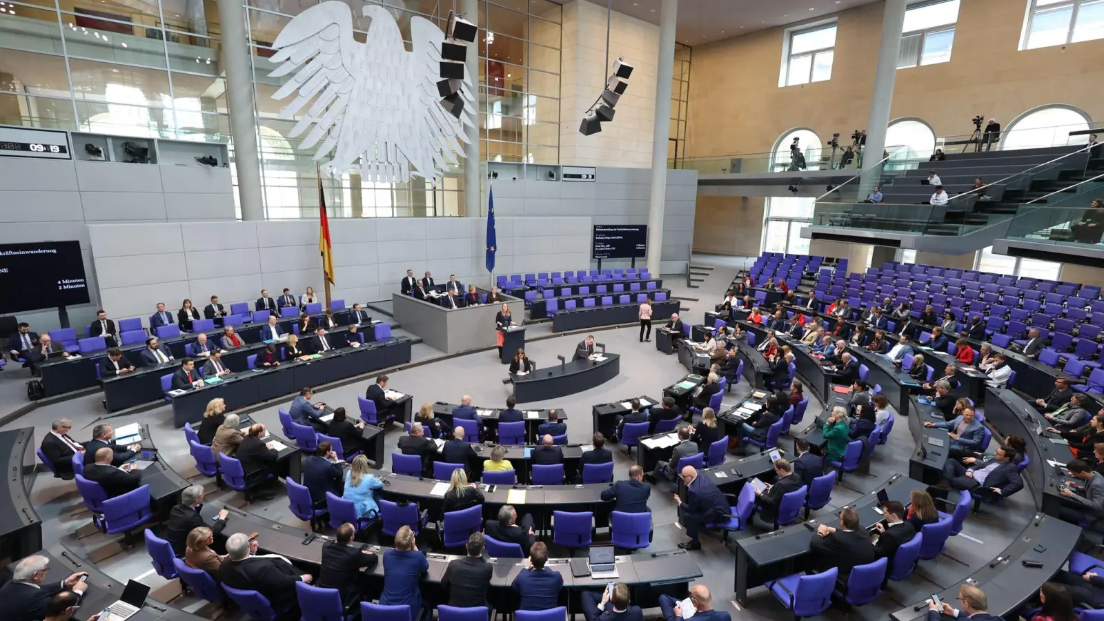 Blick in eine Sitzung des Deutschen Bundestages im Plenarsaal des Reichstagsgebäudes. (Foto: Jörg Carstensen/dpa)