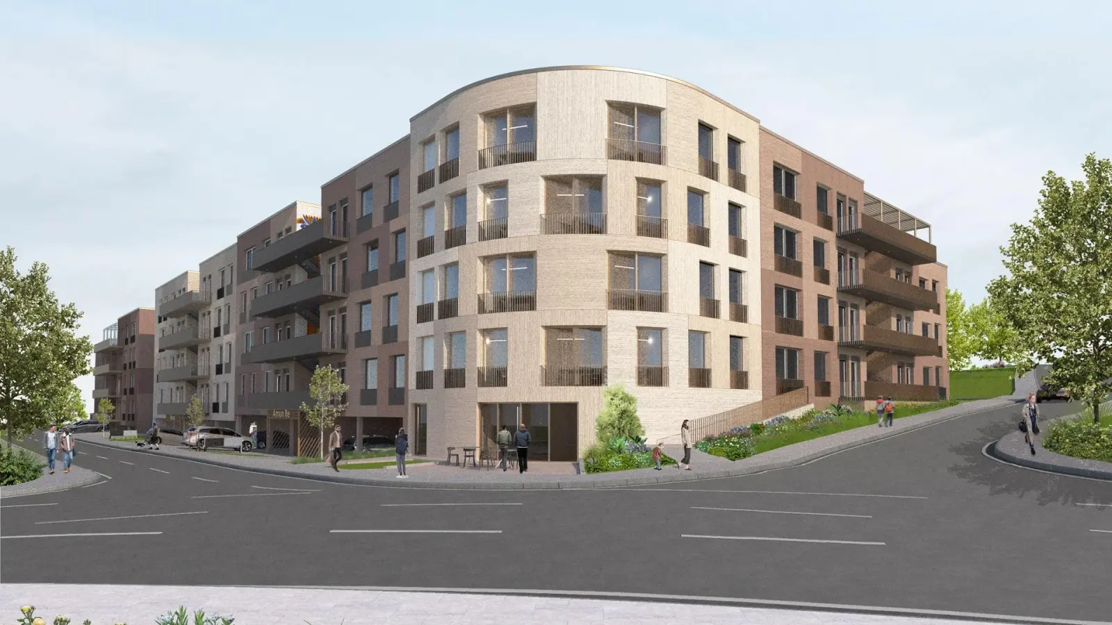 So soll das Milchhof-Areal in Ansbach bebaut aussehen. (Grafik: OOW Architekten (Visualisierung))