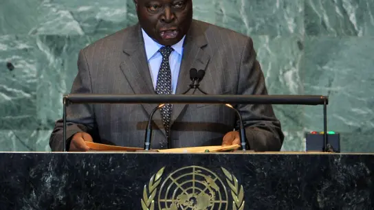 Mwai Kibaki der UN-Generaldebatte im September 2011. (Foto: Jason Szenes/EPA/dpa)