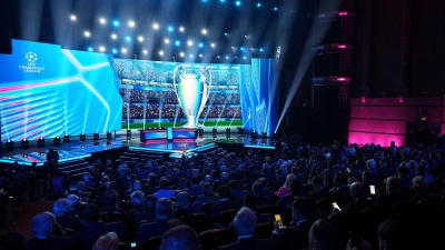 Die Auslosung der Champions-League-Ligaphase fand auch in diesem Jahr wieder in Monaco statt (Foto: Laurent Cipriani/AP/dpa)