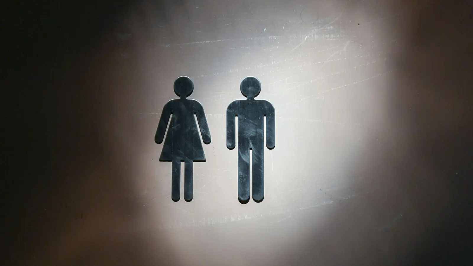 Piktogramme für eine Frau und ein Mann sind an einer Tür angebracht. (Foto: Jens Kalaene/dpa-Zentralbild/Symbolbild)