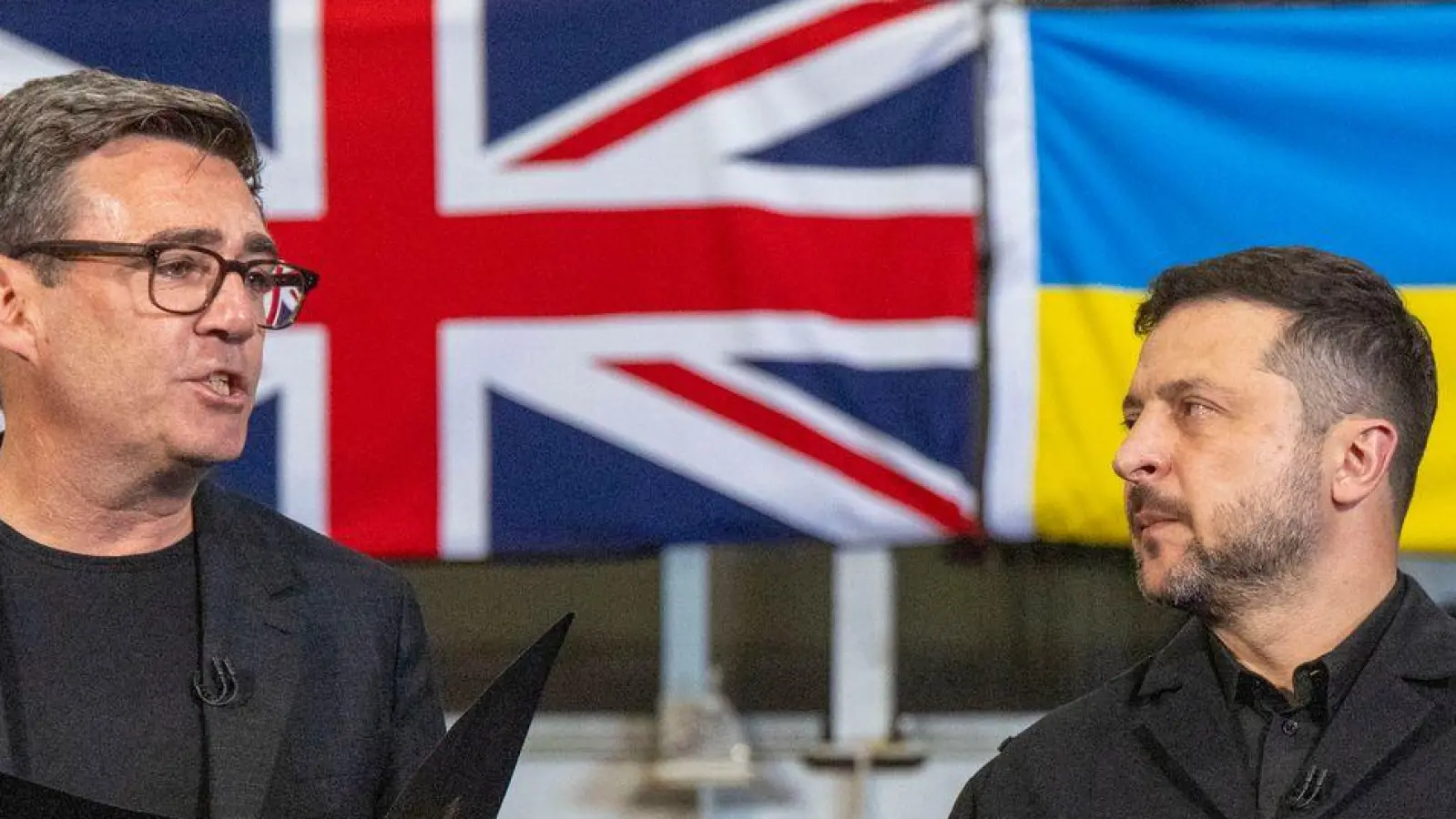 Der ukrainische Präsident Selenskyj war für Premier Burnham der erste Staatsgast nach dessen Amtsübernahme. (Archivbild) (Foto: Simon Jones/The Sun/PA Wire/dpa)