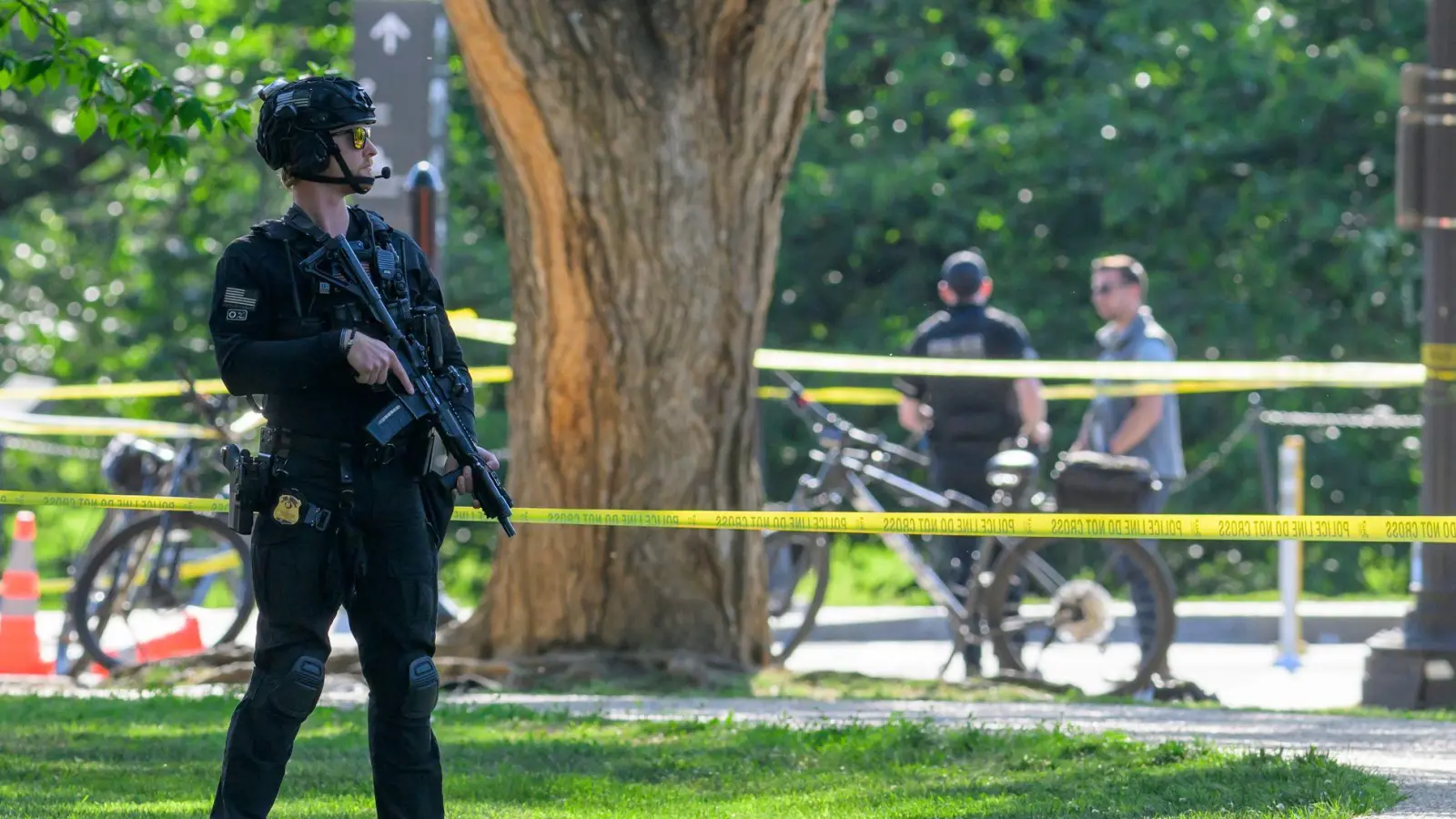 Nahe dem Weißen Haus kam es zu einem Schusswaffenvorfall. (Foto: Rod Lamkey/AP/dpa)