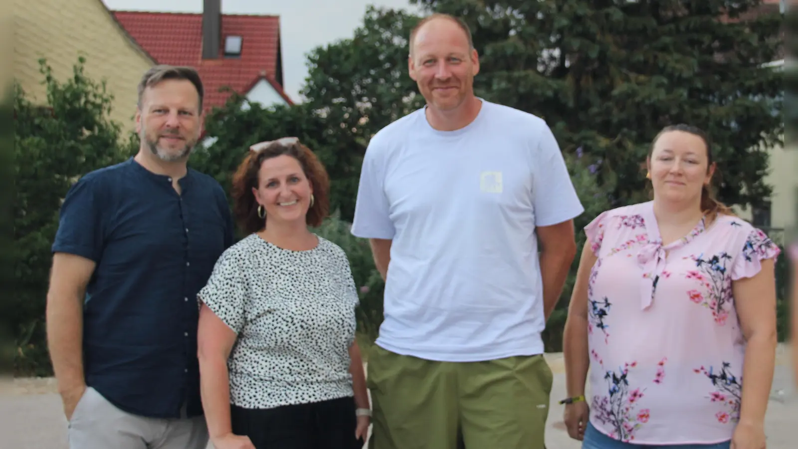 Das Bürgermeister-Quartett: Diana Fichtner (Zweite von links) kann auf die Unterstützung (von links) von Mario Lindemann, Daniel Hesse und Jana Pfahler setzen. (Foto: Robert Maurer)