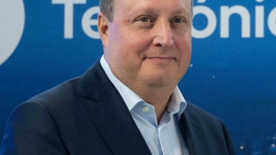Markus Haas, Vorstandsvorsitzender von Telefónica Deutschland, aufgenommen in der Zentrale des Mobilfunk-Anbieters Telefónica (O2). (Foto: Sven Hoppe/dpa/Archivbild)