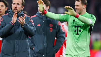 Bereit für das Topspiel: Harry Kane (l) und Manuel Neuer (r). (Archivbild) (Foto: Sven Hoppe/dpa)