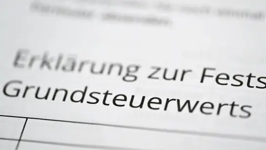 Ein Formular zur Angabe des Grundsteuerwerts für die Grundsteuer. (Foto: Bernd Weißbrod/dpa/Archivbild)