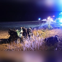 Drei Frauen wurden in diesem Wagen von einem entgegenkommenden Pkw gerammt. Sie erlitten tödliche Verletzungen. (Foto: News5/Markus Zahn)