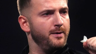 Merk bejubelt den Gewinn des ersten Satzes. (Foto: Adam Davy/PA Wire/dpa)