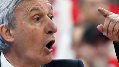 Svetislav Pesic und die Bayern-Basketballer verpassten das Pokal-Endspiel in eigener Halle. (Foto: Sven Hoppe/dpa)