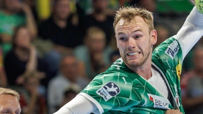 Erfolgsfaktor Mathias Gidsel wirft Berlin fast im Alleingang zum Sieg.  (Foto: Andreas Gora/dpa)