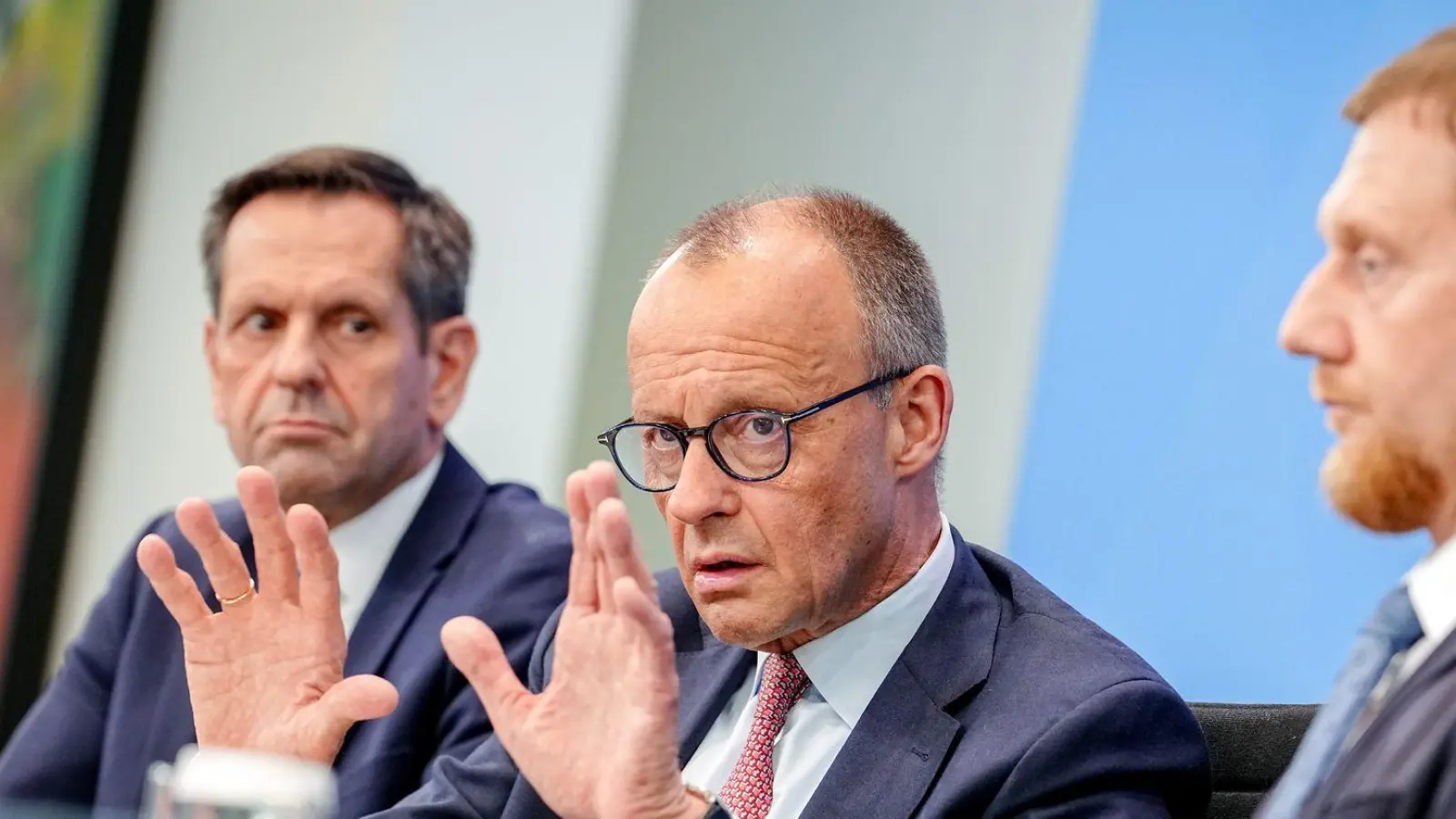 Für Merz war es die erste Ministerpräsidentenkonferenz.  (Foto: Kay Nietfeld/dpa)