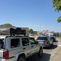 Die Binninger Kreuzung in Wilburgstetten ist der Knotenpunkt bei der Anreise der Metal-Fans. Unser Foto entstand in der Weiltinger Straße.  (Foto: Markus Weinzierl)